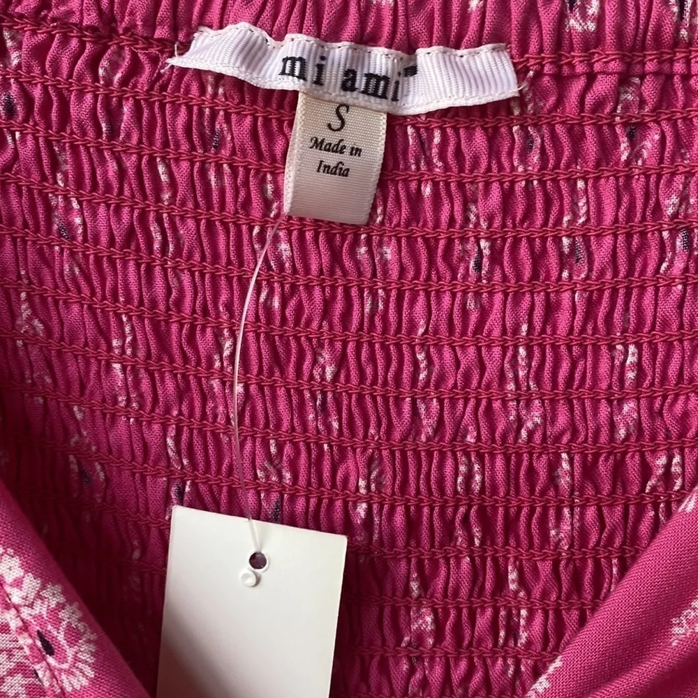 Francesca's Boho Romper Small NEW Cut Out Festival Western Coastal Cowgirl Pink - Picture 11 of 11